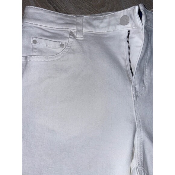 NIC+ZOE Cut-Off White Denim Shorts size 30 NWT Mid Rise 5” Inseam Relaxed Fit - Picture 3 of 10